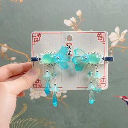 Hair Clips Chinese Style Crystal Fish Morning Glory Clip Women Hairpin