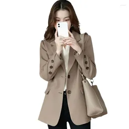 Women's Suits 2023 Casual Outfits Fashion Blazer Women Notched Single Breasted Jacket Coat Office Lady Daily Classic Outwear Chic Streetwear