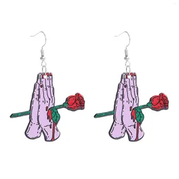 Hoop Earrings The Rose Collection Of Acrylic With A Halloween Vibe For Womens Dangle Women