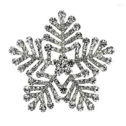 Brooches 2.4 Inch Vintage Style Clear Rhinestone Crystal Diamante Snowflake Christmas Brooch Jewellery Gifts