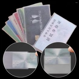 Card Holders 6Packs 10Pcs/Pack PVC ID Holder Translucent Work Protection Sleeve Bank Case School Office Supplies
