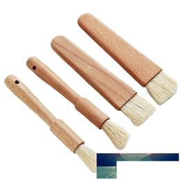 Bbq Tools Accessories Household Kitchen Brush Barbecue Oil Round Handle Bristle Es Flat Pastry Baking Cooking Factory Price Expert Dhkvs