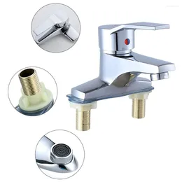 Bathroom Sink Faucets Basin Alloy Wall Mounted Cold Water Dual Spout Mixer Tap Bath Shower Single Handle Mixing Valve Switch