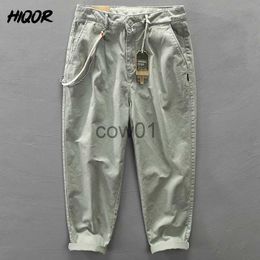 Men's Pants HIQOR Brand Overalls Man Cargo Pants Fashion Mens Cargo Casual Solid Trousers Pocket Sling Design Vintage Hip Hop Streetwear Men J231028
