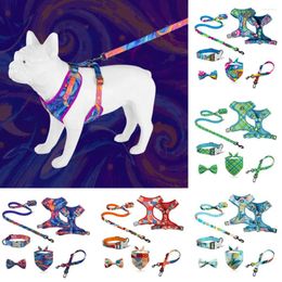 Dog Collars 7pcs Set Reflective Pet Harness Adjustable Puppy Cat Medium Large Naughty Vest For Chihuahua Small Dogs