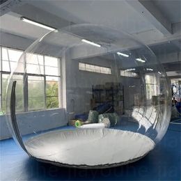 Customised 10ft Inflatable Snow Globe Transparent Bubble Tent with Blower Bubble Igloo Tent for Festival Christmas Decoration Advertising Event Exhibition