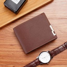 Wallets Men's Wallet Short Multi-function Fashion Casual Draw Card Holders For Men Cardholder Bags