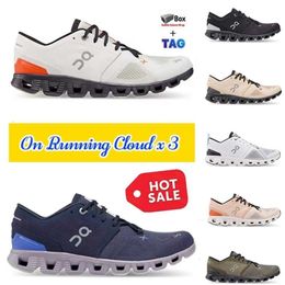 cloud on shoe On Cushion Running Shoes Cloud x 3 Workout Cross Training Shoe designer Mesh Men Sneakers ivory frame black eclipse magnet fawn magnet midnight her