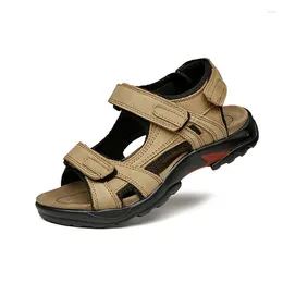 Sandals Summer Men's Outdoor Non-slip Beach Handmade Genuine Leather Shoes Fashion Men Sneakers4748