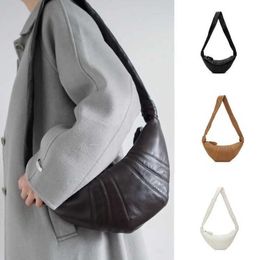 Lem-aire Shoulder Bags For Women Handbag Lem-aire Cow Horn Bun Sheepskin Small Pack Genuine Leather Underarm Dumpling Oblique Cross Chest Waist Bag