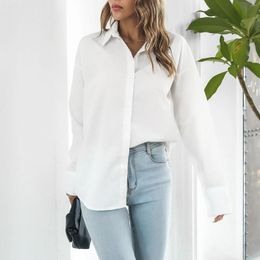 Women's Blouses Autumn White Shirt Classical Casual Chiffon Loose For Women Korean Streetwear Y2k Long Sleeve Elegant Top Female