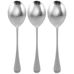 Dinnerware Sets 3 Pcs Stainless Steel Serving Spoon Western Spoons Universal Eating Kitchen Supplies Scoops Utensils Christmas