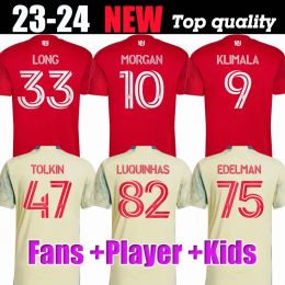 New York 2023 2024 Red Soccer Jerseys BURKE LUQUINHAS VANZEIR AMAYA NEALIS TOLKIN MORGAN BULLS 23 24 MLS football men kids shirt Player fans Z 10.28