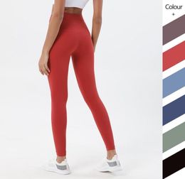 Solid Color Yoga Outfits Pants High Waist Stylist Gym Clothes Womens Pants Workout Legging Lady Elastic Dancing Bodysuit Tight2746018
