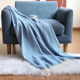 Blankets Nordic Blanket Sofa Bed Decorative Thread Office Nap Throw Soft Towel Embossed Tapestry