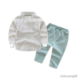Clothing Sets new children's clothing set baby boy cotton t-shirt pants children set for spring boy cartoon clothes suits Colours 1-4 R231028