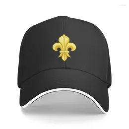 Berets Classic Fleur De Lis Baseball Cap For Men Women Personalized Adjustable Unisex French Lily Flower Dad Hat Outdoor