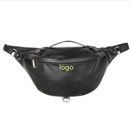 Top Quality Waist Bag Fashion Letters Embossed Waist Belt Bag Men Women pu Leather Waist Packs240r