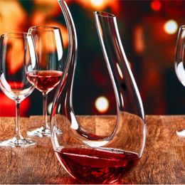 Bar Tools U Shaped Wine Decanters Handmade 1500ML Crystal Red Wine Brandy Champagne Glasses Decanter Bottle Jug Pourer Aerator For Family 231027