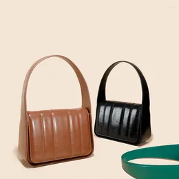 Evening Bags Genuine Leather Women's Bag Mobile Phone High-end Feel Bucket Niche Design Underarm Handba