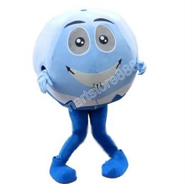 High quality Blue & White Ball Mascot Costume Carnival Outfit Adults Size Christmas Birthday Party Outdoor Dress Up Promotional Props