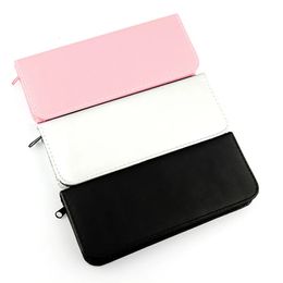 Hair Salon MultifunctionProfessional Salon PU Leather Haircut Scissors Bag Zipper Portable Pouch Box Hairdressing Hairstyling Scissors Case 231027