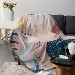 Chair Covers Noridc Geometry Sofa Cover Towel Throw Blanket Simple Caret Tapestry Kitted Bedspread Home Textile Dropship