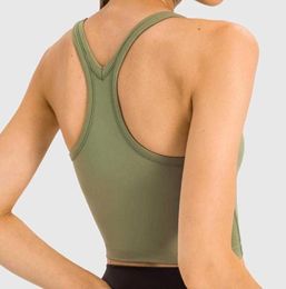 Yoga Vest with Bra Tank Camis Running Fitness Gym Clothes Women Underwear Sports Padded Crop Tops Shirt8330857