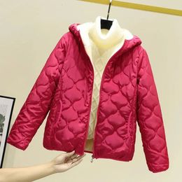 Women's Down Parkas Lamb Hair Parka 2023 Winter Female Korean Casual Loose Cotton Jacket Versatile Fashion Comfortable Ladies Coat 231027