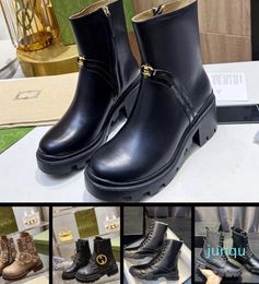 Designer Boots Paris Luxury Brand Boot Genuine Leather Martin Ankle Booties Woman Short Boot Sneakers Trainers