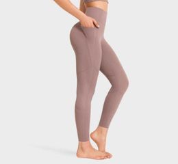 Sports Fast Drying Elastic Gym Leggings Yoga Outfits Tight Women039s High Waist Peach Hip Fitness Naked Pants Running Fitness W4203638303