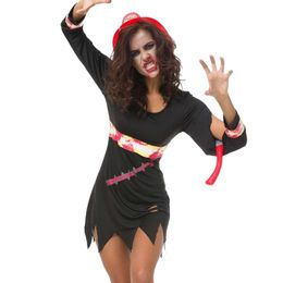 Halloween Costume Cosplay Costume New Halloween Adult Costume Women's Fire Masquerade Dance Costume Vampire Witch Princess Dress