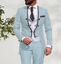 Men's Suits 2024 Formal Wear Plus Fat Groomsman Suit Three-piece Casual Business Banquet Dress Male Men Clothing S