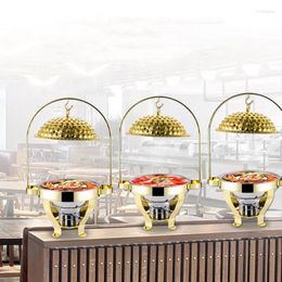 Dinnerware Sets Catering Buffet Gold Chaffing Dish Stainless Steel Visual Oval Chafing For El & Restaurant Supplies Stoves Chaff