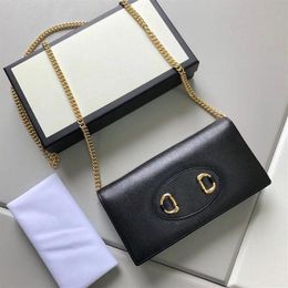 Wallet Brand HORSEBIT 1955 Series WOC Women Fashion Leather Crossbody Bag Shoulder Purse Detachable Gold Chain Wallets276Z