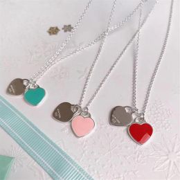 Designer Jewellery Women Heart Necklace Stainless steel Silver Rose Gold Letter Necklace Suit Fashion Retro Ins Star Style2987