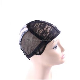 Wig Caps Making Base Inner Cap Adjustable Weave One Size Breathable Weaving Lace Net Black Brown Blonde Color Drop Delivery Hair Pro Dhlgq