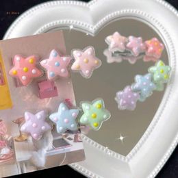 Hair Clips Colourful Star Shape Hairpins Girls Jelly Feeling Clip Y2k Style Barrettes Cute For Teens