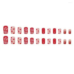 False Nails Artificial Nail Kit Christmas Wearable Festive Series Manicure Tips For Women Full Cover Gel Fake With