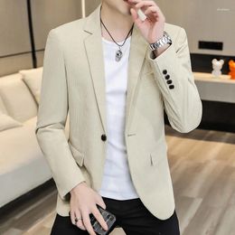 Men's Suits 2023 Brand Clothing Men Suit Male Slim Fashion Korean High Quality Business Blazers Groom's Wedding Dress Jacket
