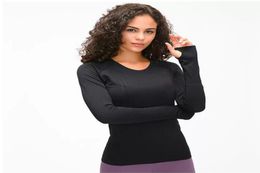 Elastic Gym Yoga Shirts 97 Long Sleeve Women Slim Mesh Running Sport Jacket Quick Dry Black Fitness Sweatshirts Tops4462967