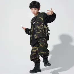 Stage Wear Girls Boys Hip Hop Ballroom Dancing Costumes For Kids Jazz Party Dance Clothes Shirt Pants Jacket Outfits