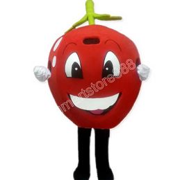 High quality Red Apple Mascot Costume Carnival Outfit Adults Size Christmas Birthday Party Outdoor Dress Up Promotional Props