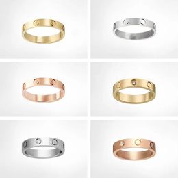 4mm 5mm 6mm Classic Screw Love Ring Fashion Designer Rings Women Mens Jewelry 18k Gold Silver Diamond Luxury Jewerlys Deisgners Girl Man Christmas Gifts