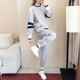 Women's Two Piece Pants Pregnant Spring Suit 2023 Korean Loose Sweater Fashion Mom Outgoing Casual Set