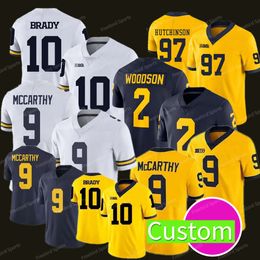 Michigan Wolverines McCarthy Football Jersey Aidan Hutchinson Tom Brady Charles Woodson Cade McNamara Blake Corum Morris Wilson College Mens Jersey XXXL