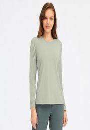 L129 Hoodie Slim Fit Sweatshirts Yoga Tops Outfit Sports Coat ButterySoft LongSleeved Tshirt Women Leisure Shirts Running Fitne5188395