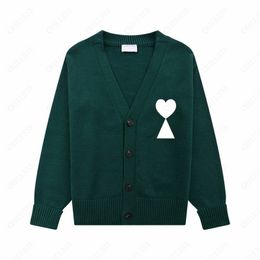 France Amis Cardigan Designer Knitted Sweater Women Sweaters Man Jumper Sweater High End Quality Cloth Unisex Heart Pattern Design Luxury Sweater cardigan KUMV