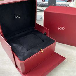 Factory direct brand red watch packaging box high-grade black velvet elastic clamshell watch Jewellery box
