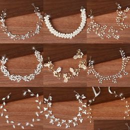 Women Headbands Hair Jewellery Wedding Accessories For Rhinestone Pearl Headband Bride Tiara Hairbands Drop Delivery Dhgarden Ot5Zj